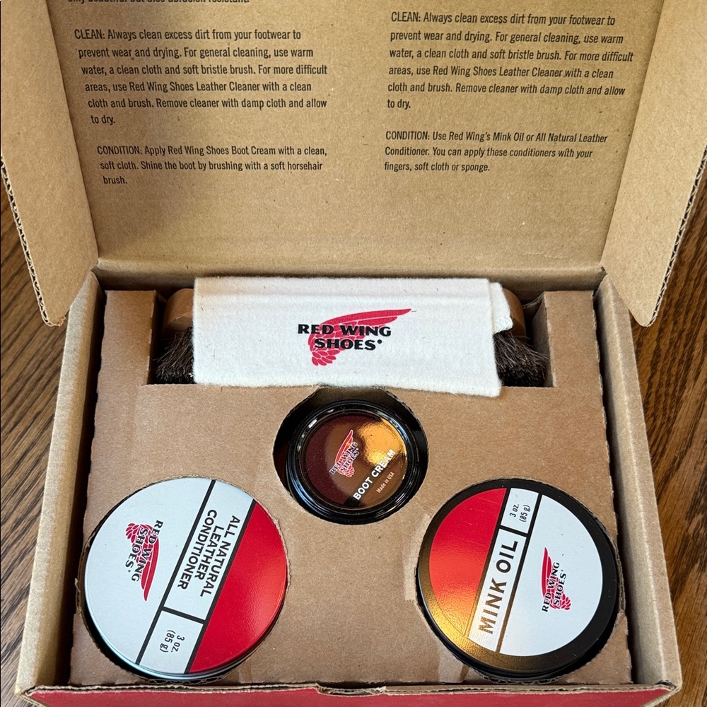 Red Wing Shoes Leather Care Set with Mink Oil